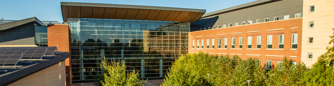 Aerial view of the Business Instructional Facility